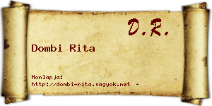 Dombi Rita névjegykártya