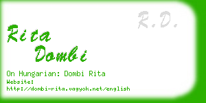 rita dombi business card